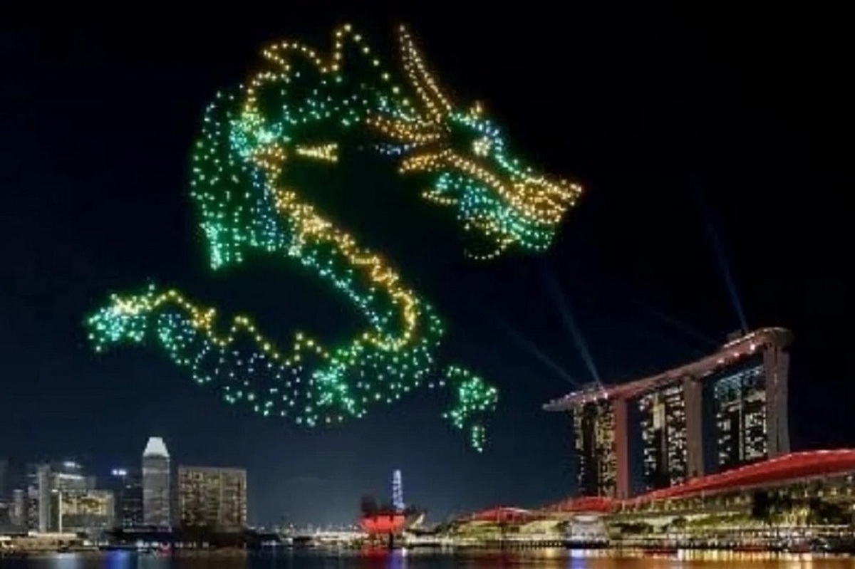 بارش پهباد در چین