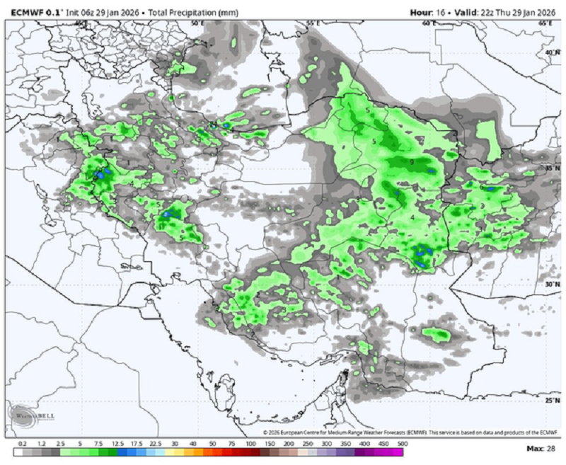 ورود سامانه سرد و برفی به ایران