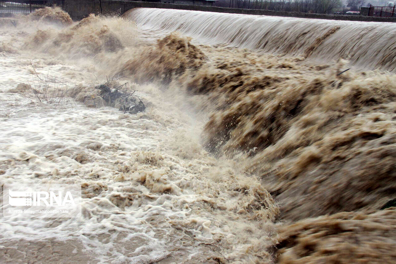 ویدیو نجات معجزه‌آسای راننده پژو در سیلاب فارس