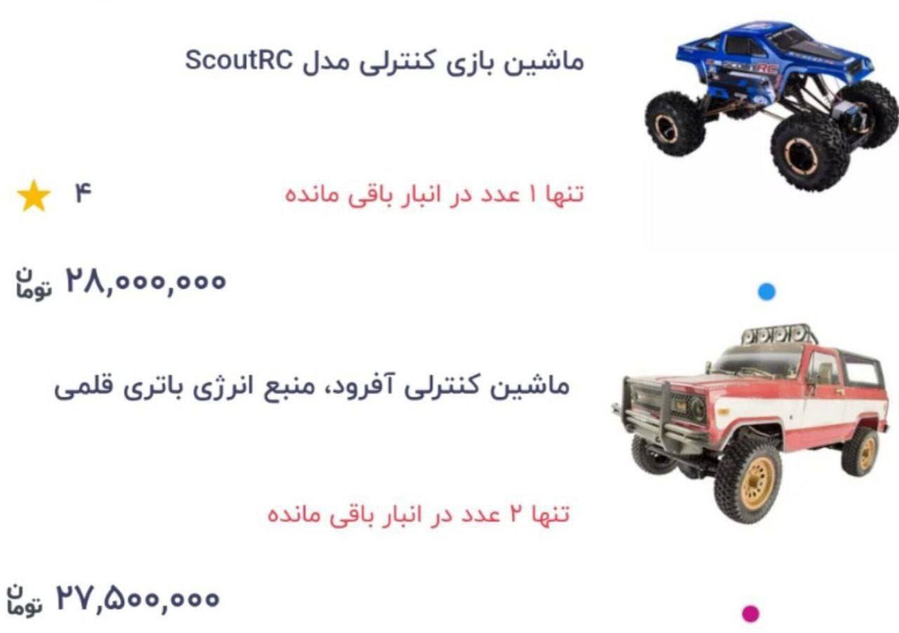 ماشین کنترلی اسباب بازی با قیمت نجومی خبرساز شد