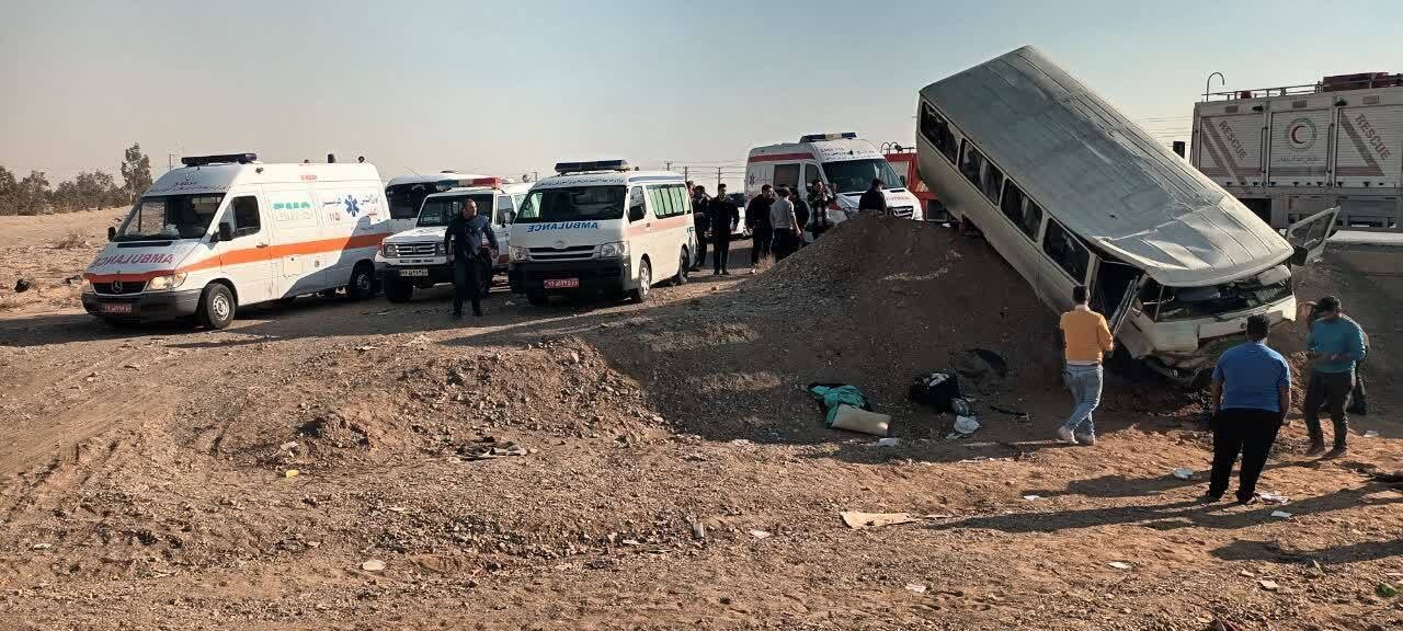 حادثه سقوط مینی‌بوس دانش آموزان در مسیر ایوانکی