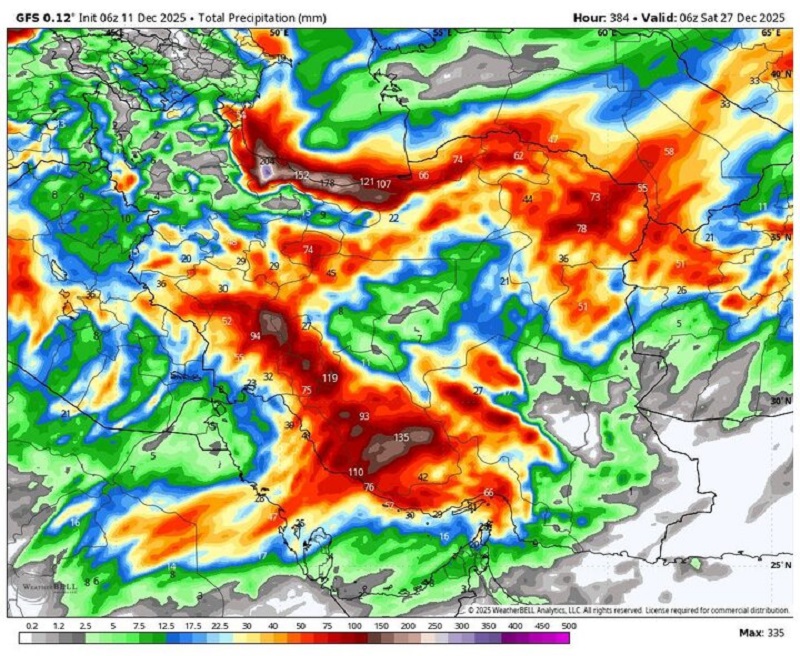 هشدار هواشناسی؛ بارش‌های سهمگین و کولاک برف در ۲۰ استان