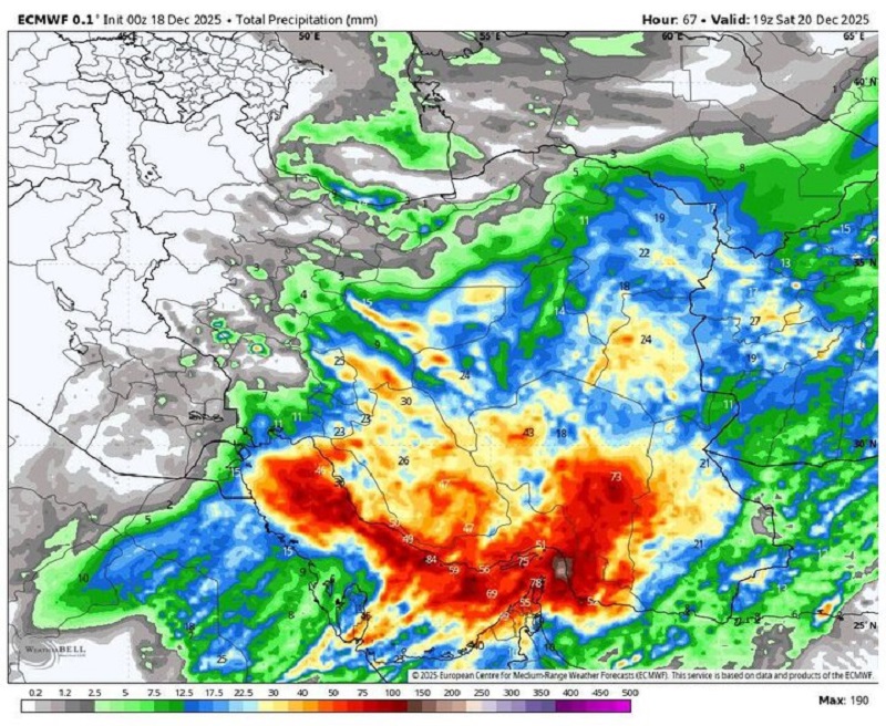 هشدار هواشناسی درباره بارش‌های شدید و افت دما در ۹ استان